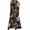 Black, variant on Lovzfmll Women's Sundress, V-Neck Short Sleeve with Print, Casual Vacation Maxi Dress Blue, S