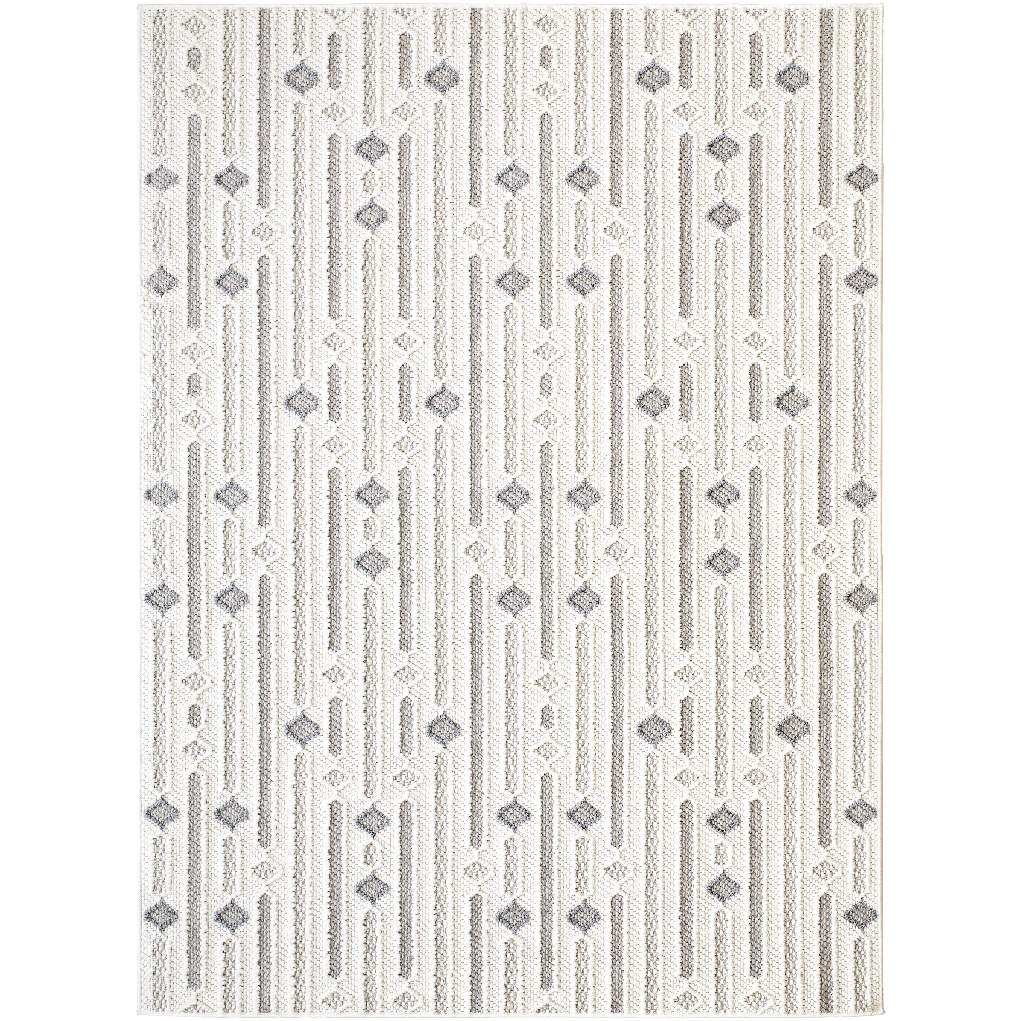 Artistic Wavers Bouclair Area Rug, 5'3" x 7', Ivory/Light Gray