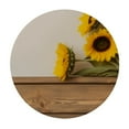 thumbnail image 2 of JEUXUS  Round Tablecloth Fitted Table Cover with Elastic Edged Vintage Sunflower Wooden Waterproof Table Cloth for Party Kitchen Dining Indoor Outdoor Table, 2 of 7
