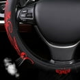 thumbnail image 6 of 15in Universal Butterfly Embroidery Steering Wheel Cover, Breathable Leather Anti-Slip Grip, Odorless Comfortable Car Steering Wheel Protector Cover for Women Men, 6 of 14