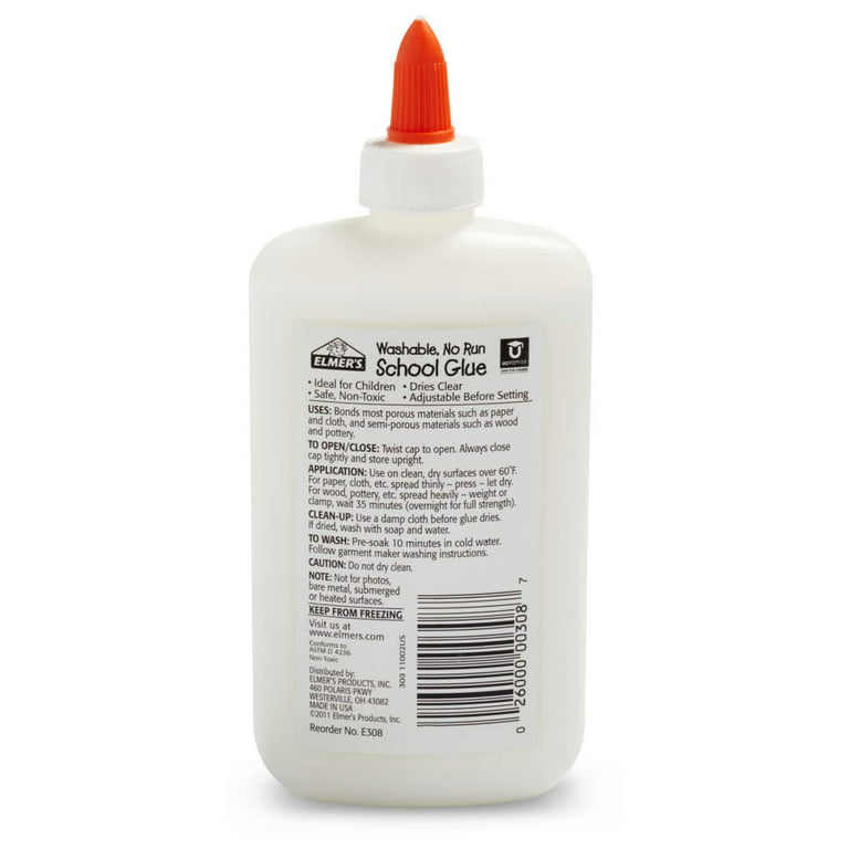 Elmer's White School Glue Washable 7.625 oz - Box of 6