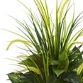 thumbnail image 3 of Nearly Natural 4' Mixed River Fern and Dogtail Artificial Plant in White Planter, Green, 3 of 5