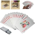 thumbnail image 4 of Playing Cards Waterproof Plastic Playing Cards Poker Cards Luxury Sliver Foil Diamond Color Standard Size 52+2 Poker (Sliver), 4 of 7