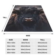thumbnail image 3 of Rateoe Majestic Black Yak Print Fuzzy Fleece Throw Blanket Extra Large,Super Soft,Fluffy and Warm Blankets for Couch,Bed,All Season Use (40"x30"), 3 of 8