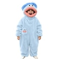 thumbnail image 2 of Monster Onesie, Big Mouth Monster Onesie, Green Plush Monster Onesie Pajamas, With Soft Fabric, Long Sleeves Soft Plush Loungewear , 5 Colors, 120-150, 2 of 5