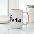 thumbnail image 4 of CafePress - Wine Diva Large Mug - 15 oz Ceramic Large Mug, 4 of 4