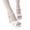White, variant on Low Heel Sandals for Women Casual Shoes High Thick Heels Sandals Closed Toe Ankle Strap Shoes White 5.5(36)