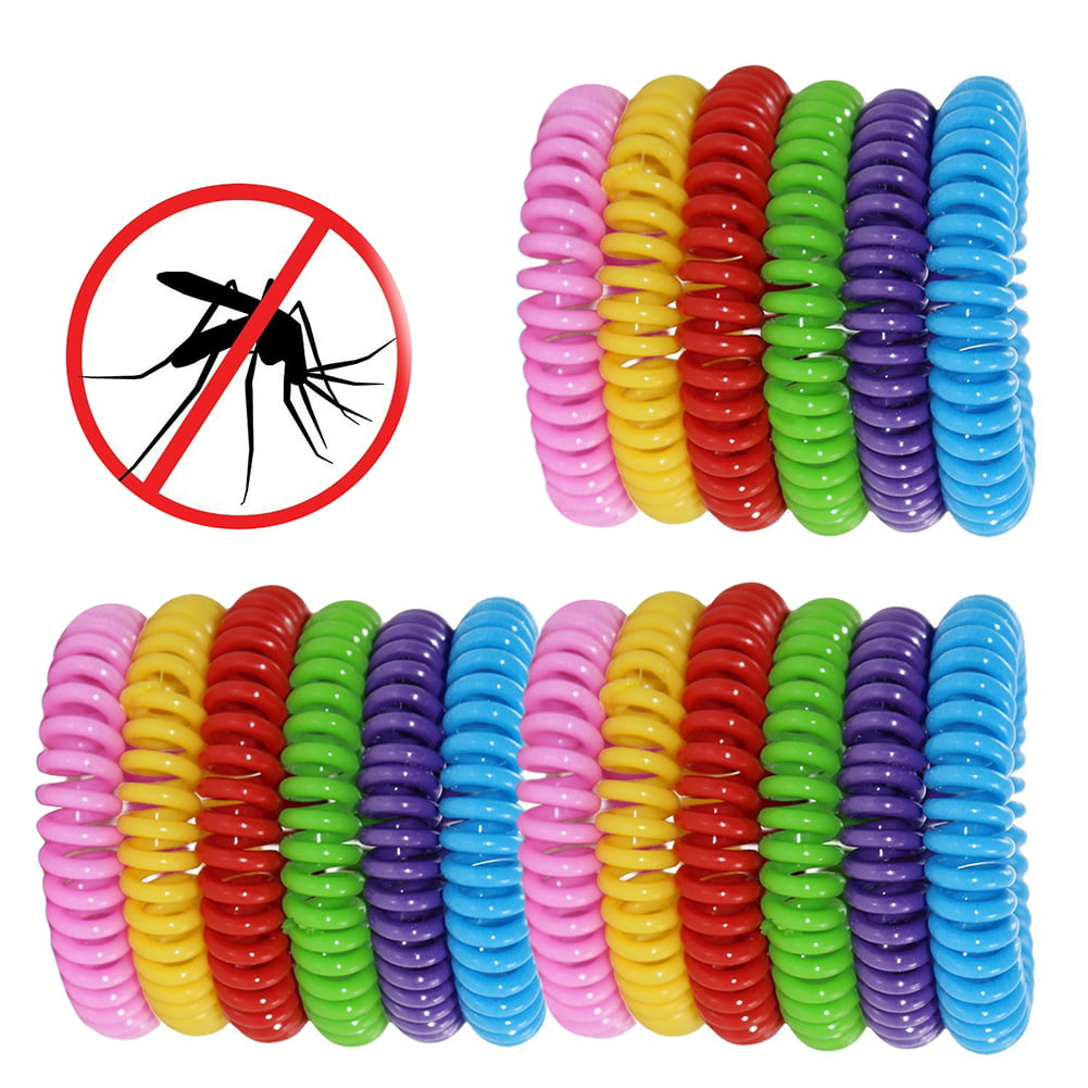 A 24Pack Reusable Bracelet Waterproof Wris Bands for Kids Adults Safe Indoor Outdoor Protection Natural Deet Free Resealable