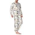 thumbnail image 2 of Bingfone Men's Pajama Set 2 Piece Loungewear PJs, Long Sleeve with Pajama Pants-I Love Dogs, 2 of 7