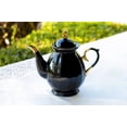 thumbnail image 2 of Grace Teaware Black Gold Scallop Fine Porcelain Teapot 40oz, 2 of 2