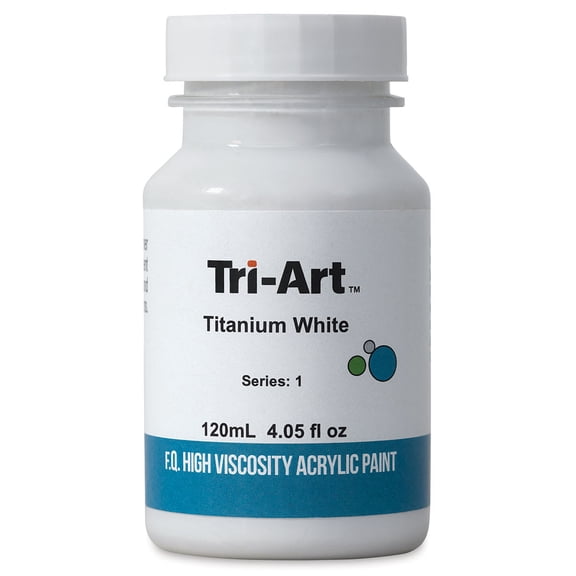 Tri-Art High Viscosity Artist Acrylic - Titanium White, 120 ml jar