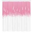 thumbnail image 3 of Ambesonne Pink Shower Curtain, Bushes and Wheat Field, 69"Wx84"L, Hot Pink and White, 3 of 3