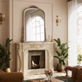 thumbnail image 5 of Gleamira 32"x 24" Arched Bathroom Mirror Vintage Vanity Mirror Wall Decorative Mirror, Antique Silver, 5 of 6