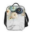 thumbnail image 7 of Bingfone Pumpkin And White Marble Reusable Insulated Lunch Bag Cooler For Work School Picnic Or Travel, 7 of 7