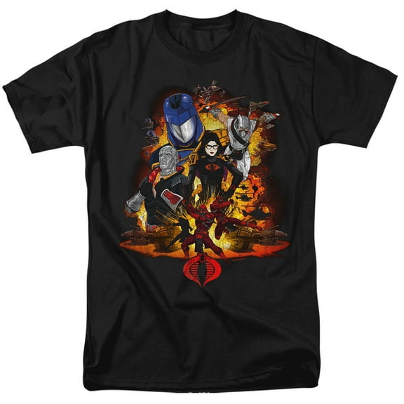 G.I. Joe Cobra Enemy Group Unisex Adult T Shirt, Black, 2X-Large