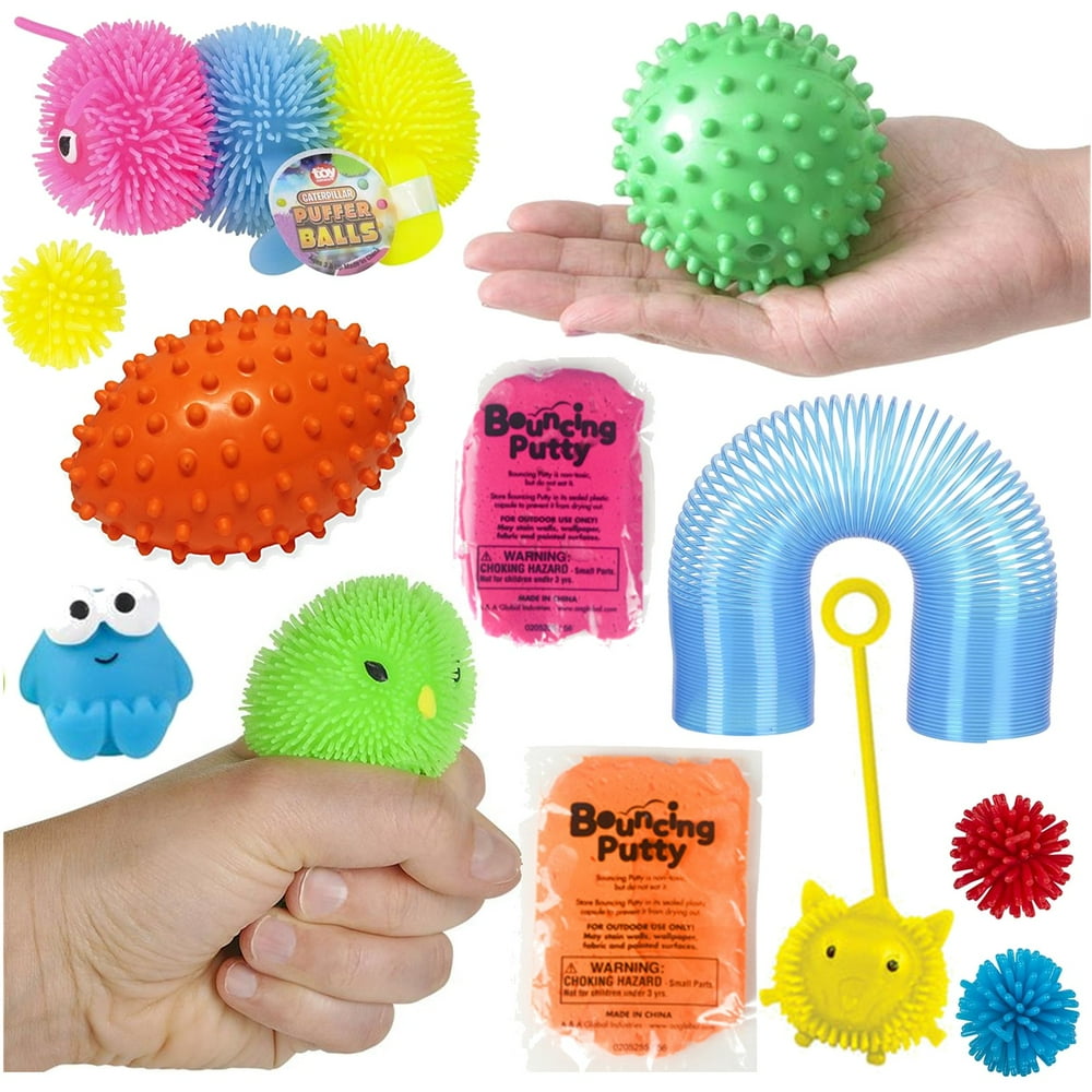 Kid's Stress Balls, Toys & Fidget Gift Set for Teen, Tween, Boys & Girls Great Stocking