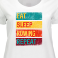 thumbnail image 4 of Inktastic Eat Sleep Rowing Repeat Women's Plus Size T-Shirt, 4 of 5