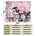 thumbnail image 3 of Kuromi Blanket, Anime Throw Blanket For Couch Sofa Bed, Soft Cozy Lightweight Warm Flannel Blanket, Home Decor, Anime Gifts For Boys Girls Kids Teens, 50"X40", 3 of 9