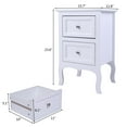 thumbnail image 5 of IVV White Nightstands Set of 2, 2-Drawer Side Table Storage Bedroom End Table for Small Spaces, College Dorm, Kids' Room, Living Room, 5 of 7