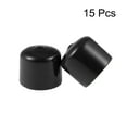 thumbnail image 2 of Uxcell 15pcs 26mm Round Black Vinyl End Cap Screw Thread Protectors Rubber Cover Caps, 2 of 3