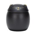 thumbnail image 1 of tredstone Cute Cat Shape Storage Jars Cute Large Capacity Portable Moisture-proof Wide Application Ceramics black 150ml 1Set, 1 of 6
