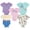 Pixar Purple Pink Blue, variant on Disney Lion King Baby Girls' 5-Pack Short Sleeve Bodysuits Green Pink Grey White