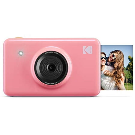 Kodak Mini Shot Wireless Instant Digital Camera & Portable Photo Printer, LCD Display, Compatible w/iOS & Android (Pink) Limited Editon with Kodak Tote (Best Way To Display Digital Photos)