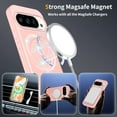 thumbnail image 6 of for Google Pixel 9 / 9 Pro Case with Ring Kickstand, Compatible with MagSafe, Ultra Slim Lightweight Drop Protective Cover, Luxury Shockproof Anti-Scratch Translucent Back Phone Case, Pink, 6 of 6