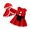 Red, variant on Diufon Toddler Baby Girls Christmas Dress Set Hooded Velvet Cape and Sleeveles Santa Dress Fall Winter Warm Outfit