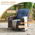thumbnail image 6 of Vicllax 7 Pieces Wicker Patio Furniture Set 5-Seat Outdoor Conversation Set with 42" Fire Pit Table, 6 of 11