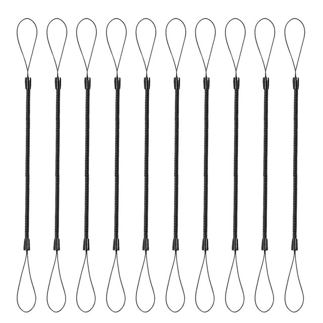 Miangastore 10pcs Elastic Coil Pen Strap Anti-Lost Lanyard Retractable Tablet Pen Holder Plastic Tether Lanyard for Touchscreen Clipboard Tethering Drawing Pen