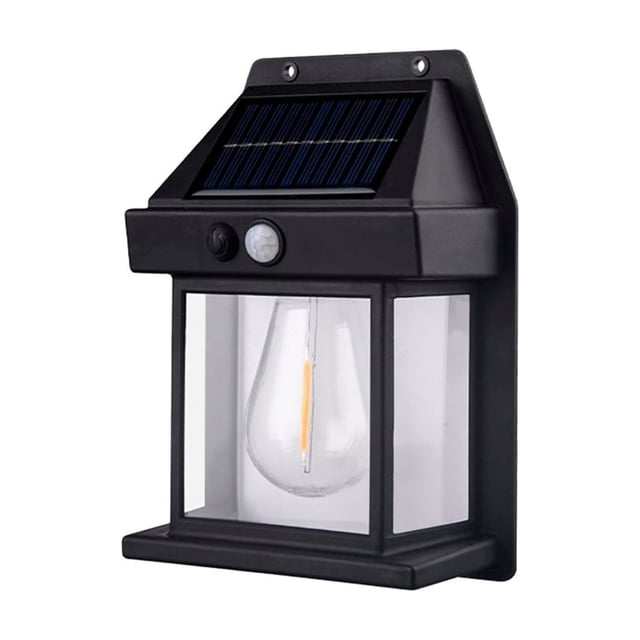 Lámpara solar de pared con bombilla y sensor de movimiento