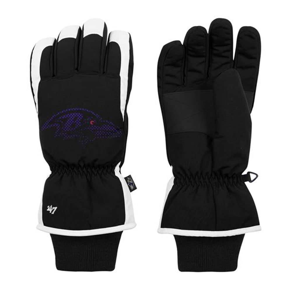 Baltimore Ravens Logo Glade Black Ski Gloves by Twins Enterprise