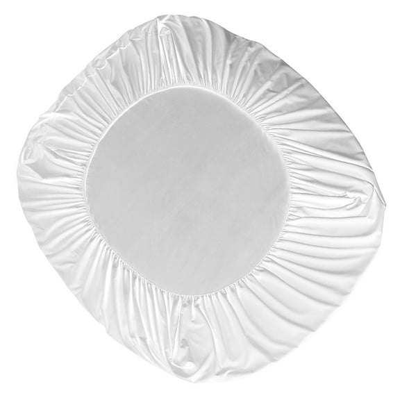 LEORX Home Cotton Fitted Sheet White Elastic Mattress Cover with Practical Design