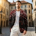 thumbnail image 3 of Uorisanigo Mens Casual Sports Jacket Lightweight Casual Sport Coat Jackets with Pockets Breathable Suit Jackets Mens Valentines Jacket Suit, Valentines Music Note, Size XS, 3 of 6