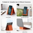 thumbnail image 3 of Ultra Thin Foldable Silicone Phone Tablet Stand, Adjustable Portable Universal Desktop Holder For Home Office Travel Bed, 3 of 7