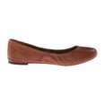thumbnail image 5 of Lucky Brand Emmie Leather Rounded Toe Ballet Flats Shoes BOURBON Tan Leather (BOURBON, 8, Wide), 5 of 6