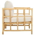 thumbnail image 4 of Safavieh Aisling Coastal Rattan and Fabric Dining Arm Chairs, White/Natural, 4 of 6