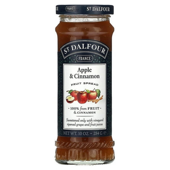 St. Dalfour, Apple & Cinnamon, Deluxe Apple & Cinnamon Spread, 10 oz Pack of 3