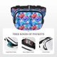 thumbnail image 5 of Fotbe Bright Flowers Cangurera Cuadrada con Estampado de Doble Capa, Bolsa de Cintura Ajustable Mini para Hombres y Mujeres, 5 of 9