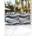 thumbnail image 4 of Outdoor Pillows Waterproof, Black Grey Ombre Throw Pillows with Inserts Included, Modern Moire Abstract Art Aesthetics Indoor Outdoor Decorative Lumbar Pillow for Bed/Couch/Patio 18"x18", 2Pcs, 4 of 8