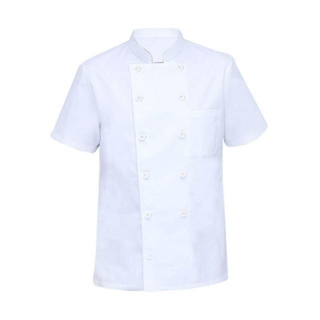 kurtrusly Uniform Fit Washable Chef Kitchen Jacket Durable Chef Uniforms Colorfast Professional Uniform Comfortable Chef M L