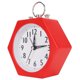 thumbnail image 3 of Reloj despertador silencioso con pilas, caja de metal decorativa, reloj pequeño de escritorio para mesita de noche, color rojo, 3 of 5