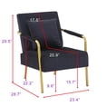 thumbnail image 7 of Mid Century Modern Armchair - 23.4" Wide Living Room Accent Chair with Metal Legs, Upholstered Lounge Chair for Bedroom, Reading Nook, Office, 7 of 7