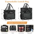 thumbnail image 4 of Tirrinia Large Insulated Lunch Bag for Men, Women, Adult Double-Layer Leakproof Bag, Charcoal, 4 of 7