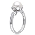 thumbnail image 3 of Everly Women's Cultured Pearl and Diamond Sterling Silver Ring, 3 of 5