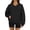 Black, variant on Long Sleeve Shirts for Women Hemlock Autumn Fashion Plus Loose V Neck Sweatshirt With Side Pockets Sweatshirt