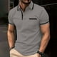 thumbnail image 1 of pstuiky camisetas camisas para hombre, Camiseta informal de color liso con solapa y botones y bolsillo versátil para hombre camisas casuales para hombre xl, 1 of 3