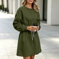 thumbnail image 6 of Lnmiateer Women Long Sleeve Oversized Sweatshirt Mini Dress Cozy Cut For Fall Casual Weekend Daily Occasions, 6 of 9