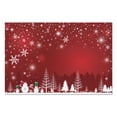 thumbnail image 2 of Merry Christmas Red Snowflake Dining Table Placemats 4PCS Heat-resistant Placemats 12 X 18 Inch Seasonal Farmhouse Holiday Rustic Decoration for Kitchen Dining Table,Kitchen Table Mats, 2 of 5